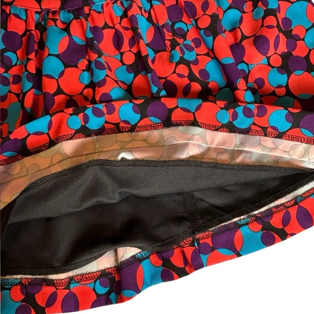 2-HIP By Wrapper 8 Skirt Polka Dot Colorful Patterned Mini Lined